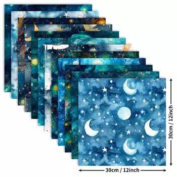 24 части звездного неба Материал Бумажный справочник Коллаж в качестве основы DIY Украшение Фото Фон Элемент