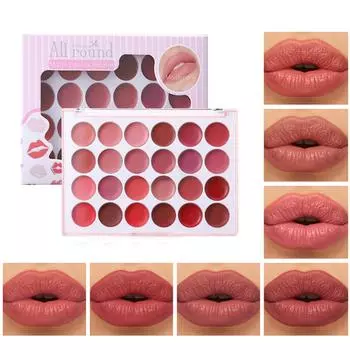 24 цвета помады, увлажняющая помада-глянец для губ, высокая насыщенность цвета, водостойкая и не осыпается. розовый