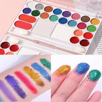 24-цветный лоток для макияжа. Полный набор многофункциональных лотков для макияжа. Быстросохнущий лоток для макияжа. 01#