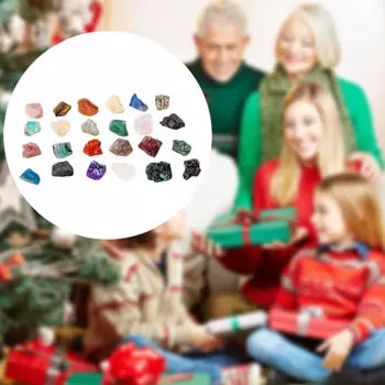 24 дня натуральный агат камень руда слепая коробка для взрослых девочек мальчиков Рождество A