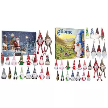 24 дня Рождественские праздники с гномами Адвент-календарь Куклы-гномы Мягкая игрушка 2025 Календарь обратного отсчета до Рождества Новогодние праздники Подарочная коробка Advent Calendar