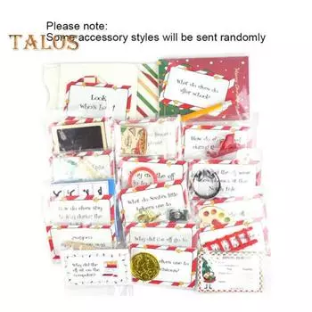 24 дня Рождественский эльф набор Обратный отсчет до Рождества Эльф Приключения Реквизит Праздничная лестница Доска Поздравительная открытка Игрушки Набор 1 Set