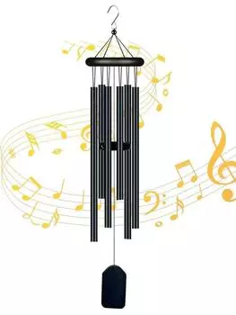 24 дюйм(ов) Черный Твердого Дерева Металлические Подвесные Колокольчики Сад для Открытого Сада Гостиная Кафе Ресторан Патио Украшения чёрный