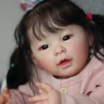 24 дюйма, 60 см, очаровательная кукла-реборн для девочек, Meilien, очень похожая на новорожденную куколку, мягкая мягкая ткань, кукла возрождения тела, детская игрушка-подружка 60cm