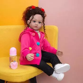 24 дюймов кукла реборн, тканевая модная красивая кукла для новорожденных, мягкая кукла для девочек, игрушка для детей, подарки на день рождения 60CM