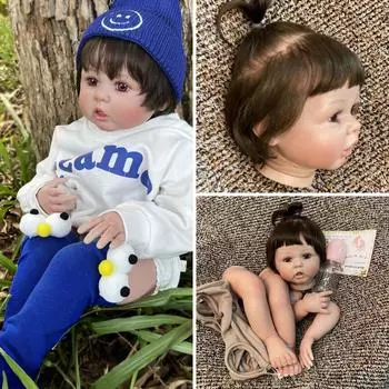 24-дюймовая 3D раскрашенная Эрин, реалистичная незаконченная кукла реборн, Реалистичная кукла ручной работы Bebe для новорожденных, кукла реборн