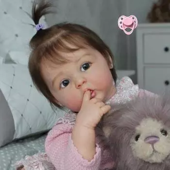 24-дюймовая мягкая силиконовая кукла-реборн, девочка, 60 см, ручная работа, новорожденная кукла для подарка на день рождения детей, живая игрушка розовый