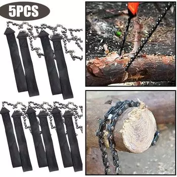 24-дюймовая ручная веревочная цепная пила портативный инструмент для резки деревьев для использования на открытом воздухе(черный) ?