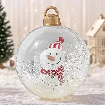 24-дюймовые надувные новогодние шары, гигантские надувные новогодние шары из ПВХ с RGB-подсветкой и пультом дистанционного управления, наборы шаров для рождественских украшений 60cm