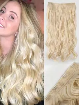 Синтетические волнистые вьющиеся волосы, с 4 зажимами для наращивания волос, подходят для ежедневного использования женщинами. 24inch