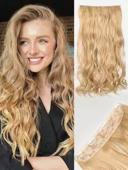 24-дюймовые синтетические волнистые волосы на клипсах для наращивания волос, 4 зажима, термостойкие волокна для ежедневного использования женщинами 18inch