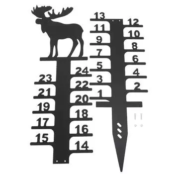 24-дюймовый датчик снега для улицы, большой железный измеритель снегопада, палка для измерения глубины снега на открытом воздухе, прочный