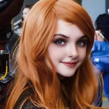 24-дюймовый длинный свободный парик для косплея рыжего и оранжевого цветов, идеально подходящий для школы, Хэллоуина, Дня благодарения 24inches имбирный