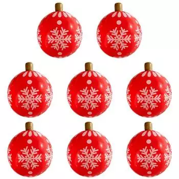 24-дюймовый надувной рождественский шар, большой уличный украшенный шар (Красная Снежинка)