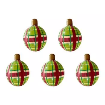 24-дюймовый надувной рождественский шар, большой уличный украшенный шар (Красный и зеленый)