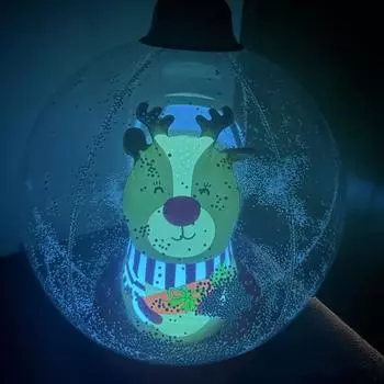 24-дюймовый надувной рождественский шар со светодиодной подсветкой, уличные надувные шары из ПВХ, украшения с фигуркой Санты/оленя/снеговика для декора сада, бассейна и двора Elk