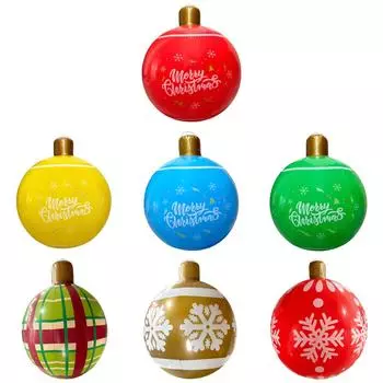 24-дюймовый ПВХ надувной рождественский шар большой уличный украшенный шар (красный)