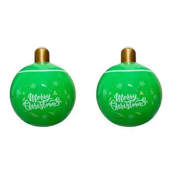 24-дюймовый ПВХ надувной рождественский шар большой уличный украшенный шар (зеленый)