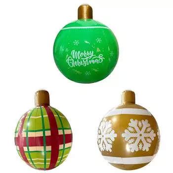 24-дюймовый ПВХ надувной рождественский шар большой уличный украшенный шар (зеленый)