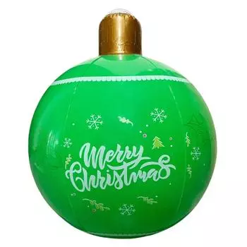 24-дюймовый ПВХ надувной рождественский шар большой уличный украшенный шар (зеленый)