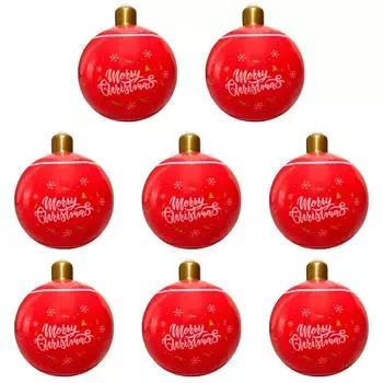 24-дюймовый ПВХ надувной рождественский шар большой уличный украшенный шар (красный)