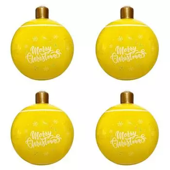 24-дюймовый ПВХ надувной рождественский шар большой уличный украшенный шар (желтый)
