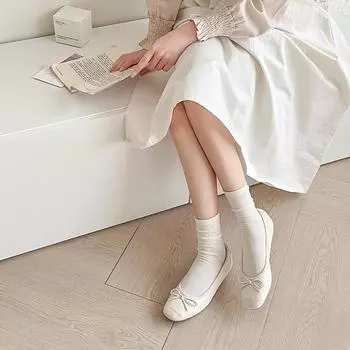 24 года, весенние и летние носки, 100% хлопок, антипиллинговые хлопковые носки, японские удобные и универсальные носки Chuji average size белый