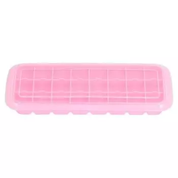 24?Grids Ice Cubes Tray with Lid Food Grade Silicone DIY Ice Mold Tray for Home Bar UsePink розовый