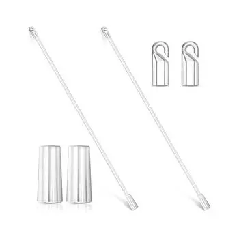 24-inch Blind Wand Vertical Stick Replacement Parts Blinds Pulling Rod Curtain Transparent Sticks for Bathroom Indoor Office