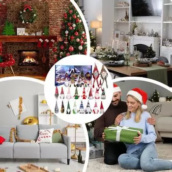 24 календаря обратного отсчета в виде гнома, игрушки для вечеринок с обратным отсчетом One Size