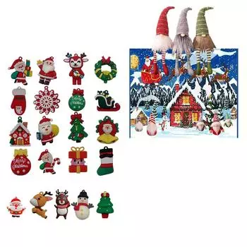 24 календаря обратного отсчета в виде гнома, игрушки для вечеринок с обратным отсчетом чёрный