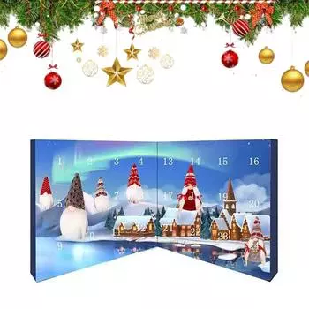 24 календаря обратного отсчета в виде гнома, игрушки для вечеринок с обратным отсчетом чёрный