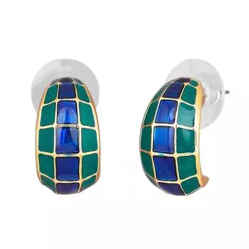 24-каратное золото с зелеными и золотыми пластинами в модных дизайнерских заклепках для женщин