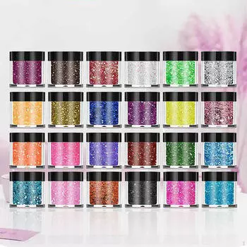 24 крупных блеска для создания макияжа Шейкер Flake Sparkle Art Craft