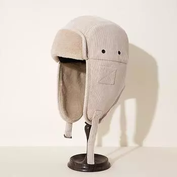 24 Маленькая версия шапки Thunderbolt Hat Женская Осенне-зимняя теплая велосипедная защитная кепка Мужская тонкая ветрозащитная кепка из вельвета One Size хаки