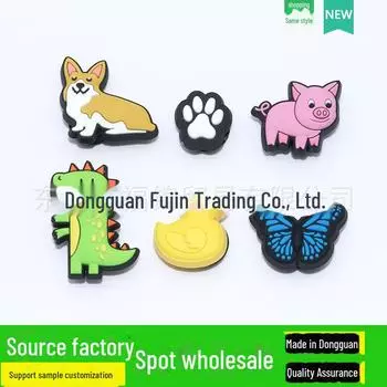 24 новых кроссовок Cross-Border Shopping Mall Hole с пряжками-цветами: Декоративные аксессуары из мягкого клея для ПВХ своими руками