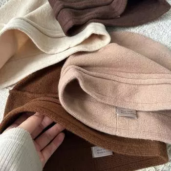 24 осенне-зимняя мягкая хлопковая мериносовая шерсть 100% шерсть вязаная шапка маленькая вязаная шапка для мужчин и женщин Elastic Knitting (55~ 60CM)