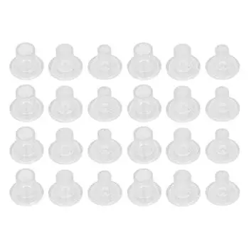 24 пары защитных чехлов для каблуков из прозрачного ПВХ, ремонтные колпачки 3 размера для ходьбы