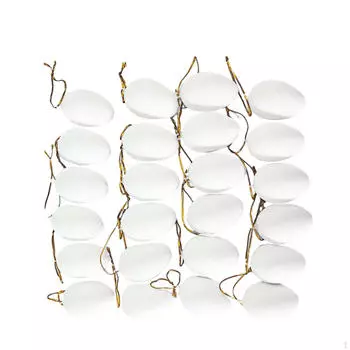 24 пасхальных яйца ручной работы для творческого веселья White