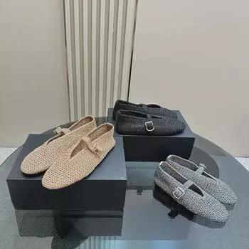 24 Премиум женские балетки из тканого материала - модные, удобные, легкие и дышащие 38 серый