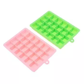 24 сетчатые силиконовые лотки для кубиков льда с крышкой, летние блоки льда, форма для изготовления желе для виски, коктейлей, холодных напитков розовый