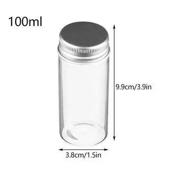 24 шт 100 мл прозрачные пластиковые флаконы для духов и специй маленькие баночки флаконы с серебряной винтовой крышкой Diy Craft