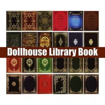 24 шт. 1/12 кукольный домик миниатюрная книга реалистичная мини винтажная модель книги фигурка крошечная игрушка DIY реквизит для фотосессии кукольный домик библиотека украшения аксессуары 24PCS
