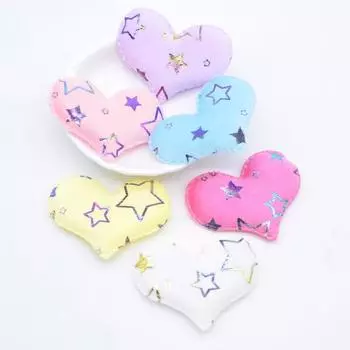 24 шт. 55*42 мм, плюшевые бронзовые узоры, аппликации в форме сердца для одежды, шляпа, нашивки для шитья, головные уборы «сделай сам», заколки для волос, аксессуары с бантом розовый