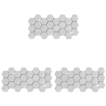 - 24 шт. акриловых самоклеящихся шестигранных 3D-зеркальных настенных наклеек для домашнего декора