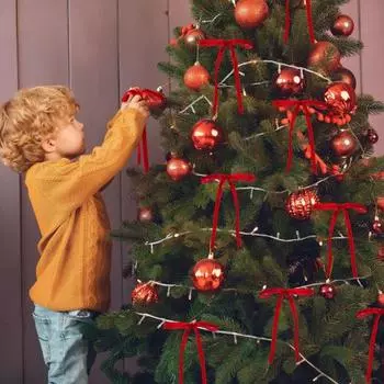 24 шт. бархатные рождественские банты новогодняя елка винтажные бархатные ленты банты света кофе