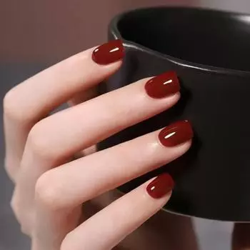 24 шт. белые праздничные атмосферные европейские квадратные однотонные накладные ногти модные яркие масляные ногти съемные накладные ногти