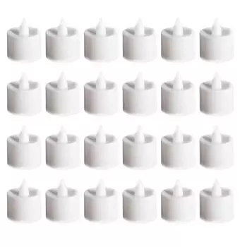 24 шт. беспламенные чайные свечи теплый белый свет светодиодные свечи на батарейках для комнаты свадьба