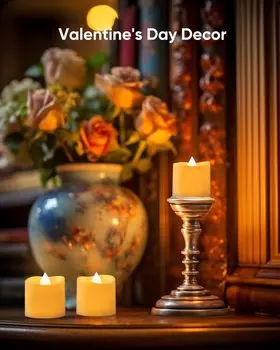 24 шт. беспламенные светодиодные свечи, креативные светодиодные чайные лампы с пожеланиями, теплые белые свечи для украшения на Хэллоуин, свадьбу, Рождество 6-Pack теплый белый