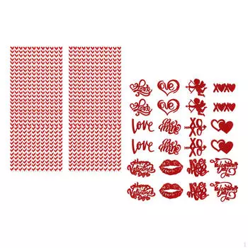 24 шт. Бумажные трубочки ко Дню святого Валентина, украшения ко Дню святого Валентина для бара и карнавала